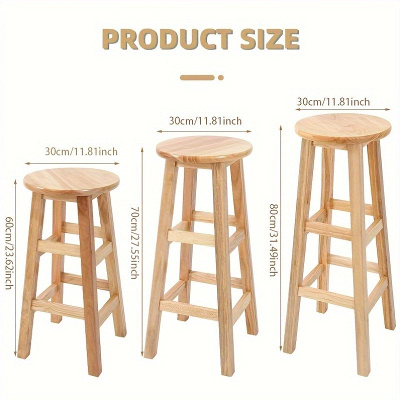 Introducing our Nordic Style Bar Stool, featuring a timeless retro design perfect for bars, restaurants, cafes, and more. With a height of 30cm/11.81inch and a seat diameter of 70cm/27.55inch, this stool stands at an overall height of 80cm/31.49inch.