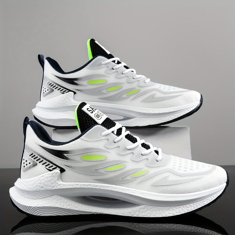 Ventilated running shoes with shock absorption for outdoor workouts