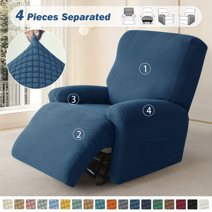 Jacquard Chair Slipcover Set for Recliners