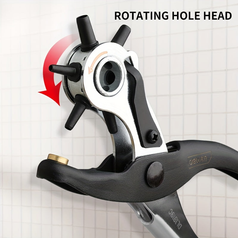 High-quality Faux Leather Hole Punch Tool with many sizes - Perfect for Belts, 2-4.5mm Diameters.