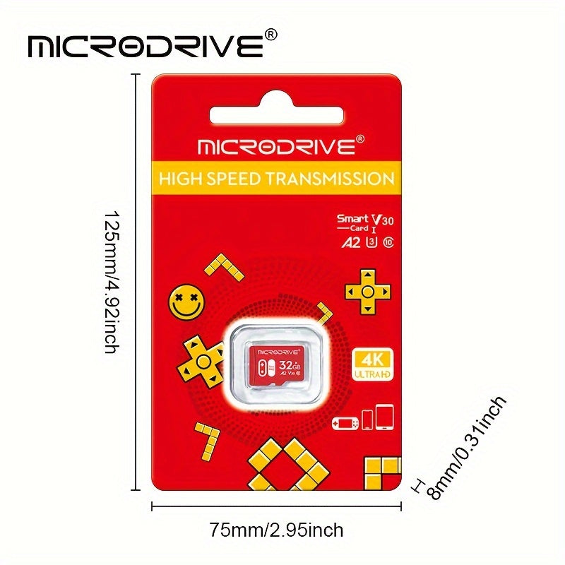 Micro TF SD Card available in 32GB, 64GB, 128GB, and 256GB with U3 Class 10 speed, come with SD adapter.