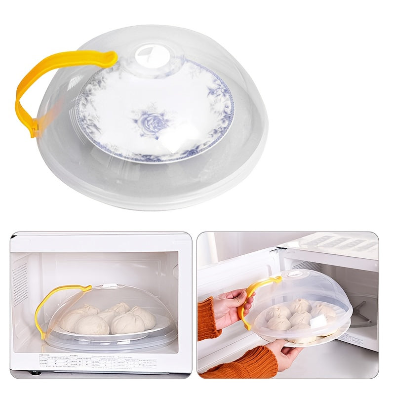 Heat-resistant Microwave Food Cover protects food quickly and efficiently. This transparent cover is non-stick, anti-splash, airtight, and reusable, making it an essential oil-proof kitchen accessory.