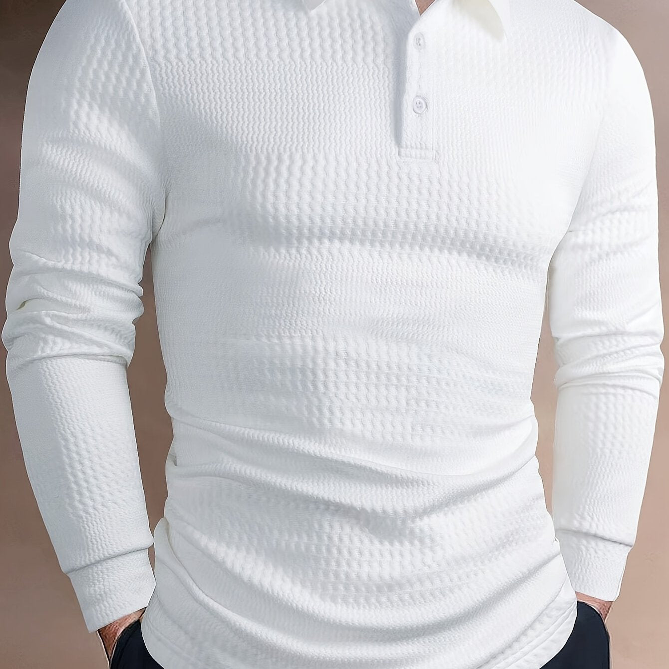 Men's Jacquard Short Sleeve Lapel T-shirt: Casual and slim fit for summer, can be given as a gift.