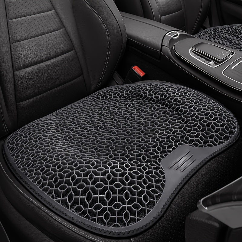 Gel seat cushion with honeycomb design for cool, comfortable and supportive seating