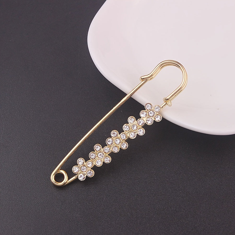 Set of 10 Elegant Brooches Featuring Faux Pearls and Rhinestones - Ideal for Adding a Touch of Elegance to Cardigans, Scarves, and Suits