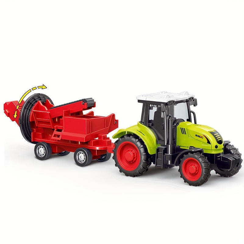 Farm-themed toy set with detachable haulers for kids aged 3-6. Perfect for parties and gifts.