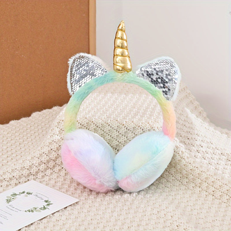 Stay warm and stylish this winter with our Unicorn Ear Warmers made of soft fleece and adorned with sparkly ears. Ideal for adding a touch of magic to your winter fashion ensemble.