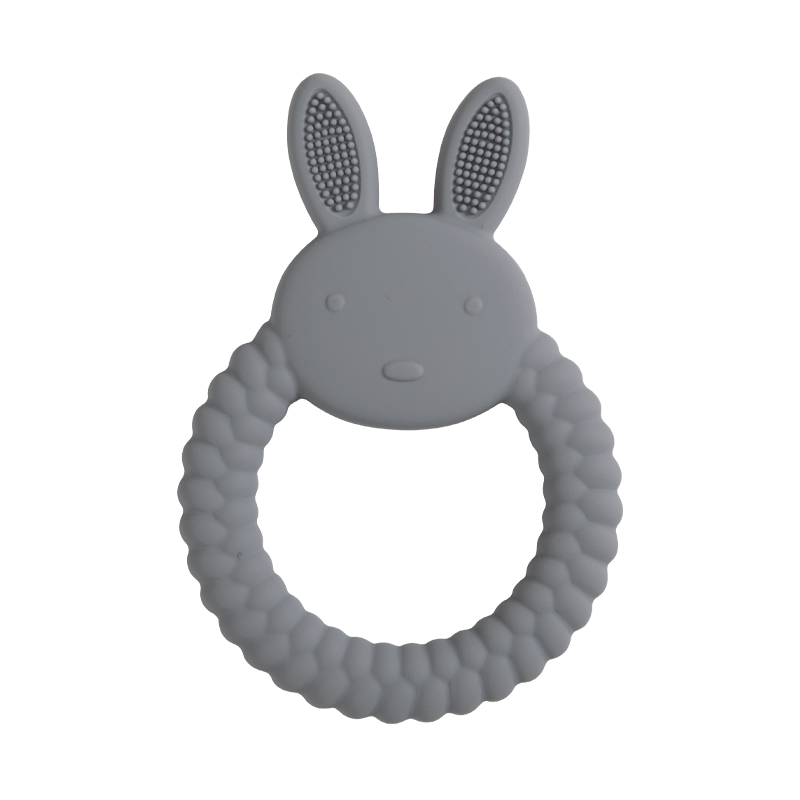 Silicone Teething Toy for Babies - Cute Rabbit Design, Safe for Chewing and Soothing Gums, Perfect for Newborns