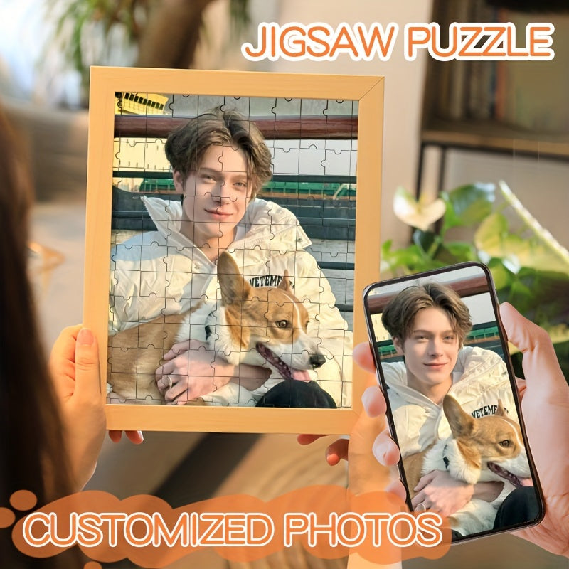 Create your own personalized photo puzzle frame with our DIY wooden building blocks. This unique gift is perfect for your boyfriend or girlfriend for special occasions such as anniversaries, weddings, Valentine's Day, or as home decor. Simply upload your