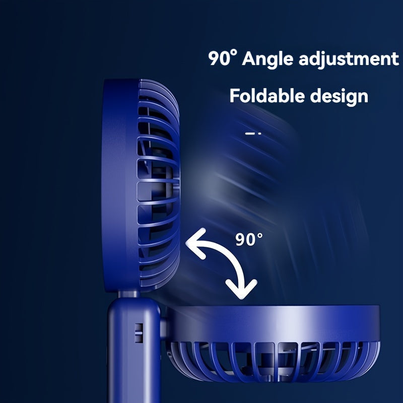 Stay cool wherever you go with our Portable Handheld Fan featuring an LED Display. This USB Rechargeable fan offers 5-speed settings and a foldable design, perfect for use in the office, outdoor adventures, travel, and back to school. An essential gadget