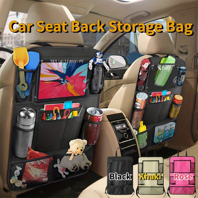 Organize your car with our versatile Back Seat Storage Bag Pouch, featuring multiple pockets for all your storage needs