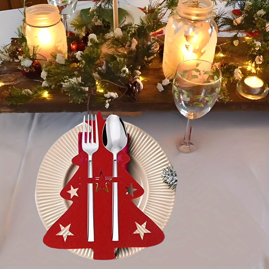 12pc Christmas themed cutlery set with matching placemat, fork and knife set, spoon and fork set, and table decoration. Includes cup and table mats. Perfect for holiday kitchen decor.