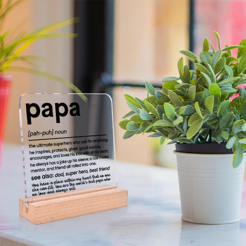 Special Grandfather Desk Decor Plaque - Ideal Gift for Grandpa from Grandkids on Birthdays, Father's Day, or Christmas