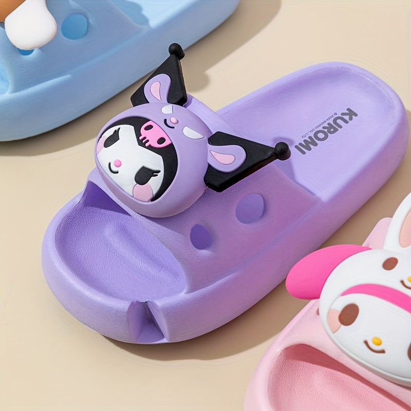 Sanrio Kuromi Girls' Slippers - Non-Slip EVA Footwear, Cute Style, All Seasons