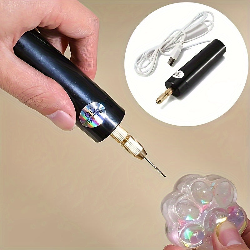 USB Mini Drill: Lightweight tool for cutting, grinding, engraving, polishing, and precision drilling.