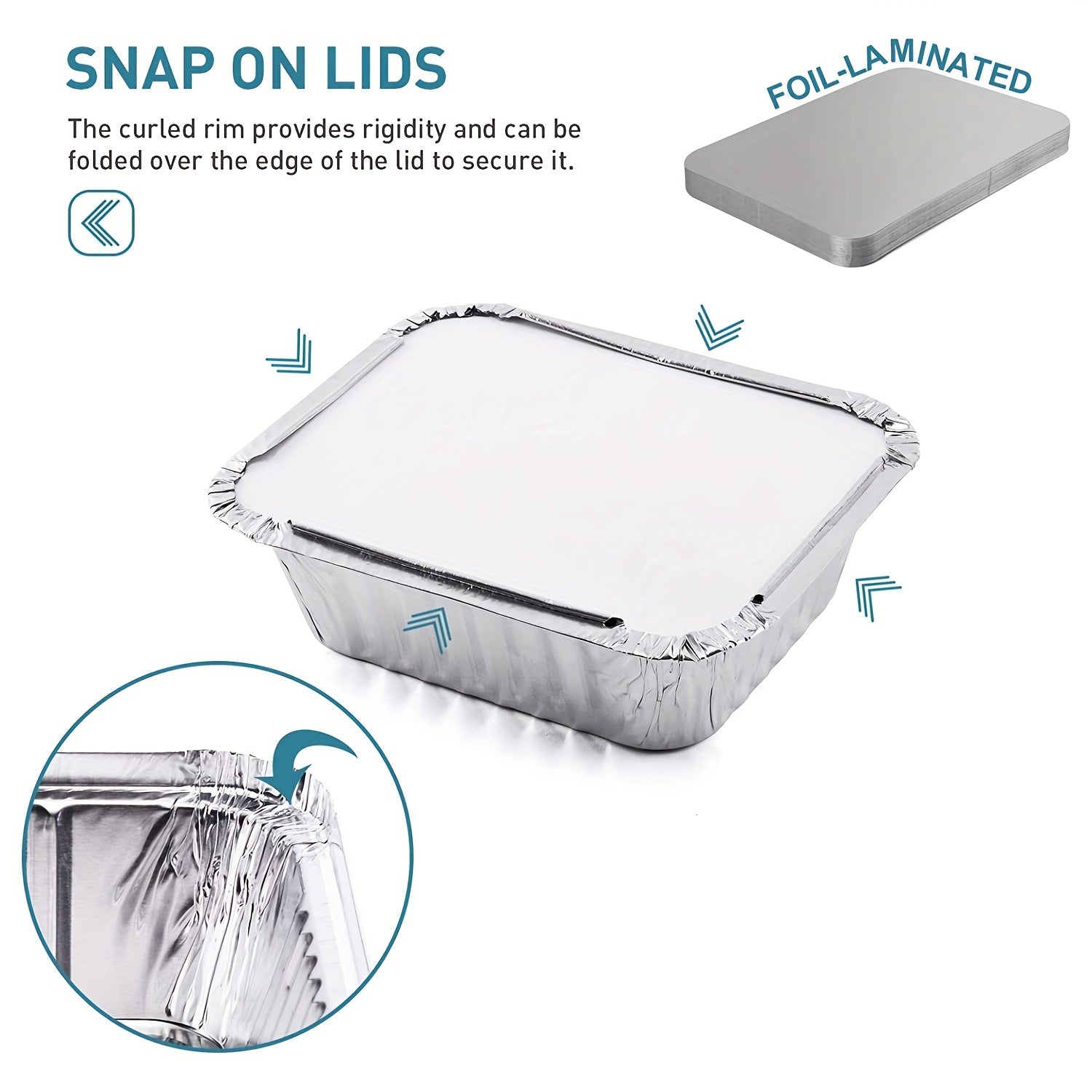 20 small aluminum foil pans with clear lids, each weighing 453.59g - Perfect for takeout, food storage, and freezer use. Disposable baking trays.