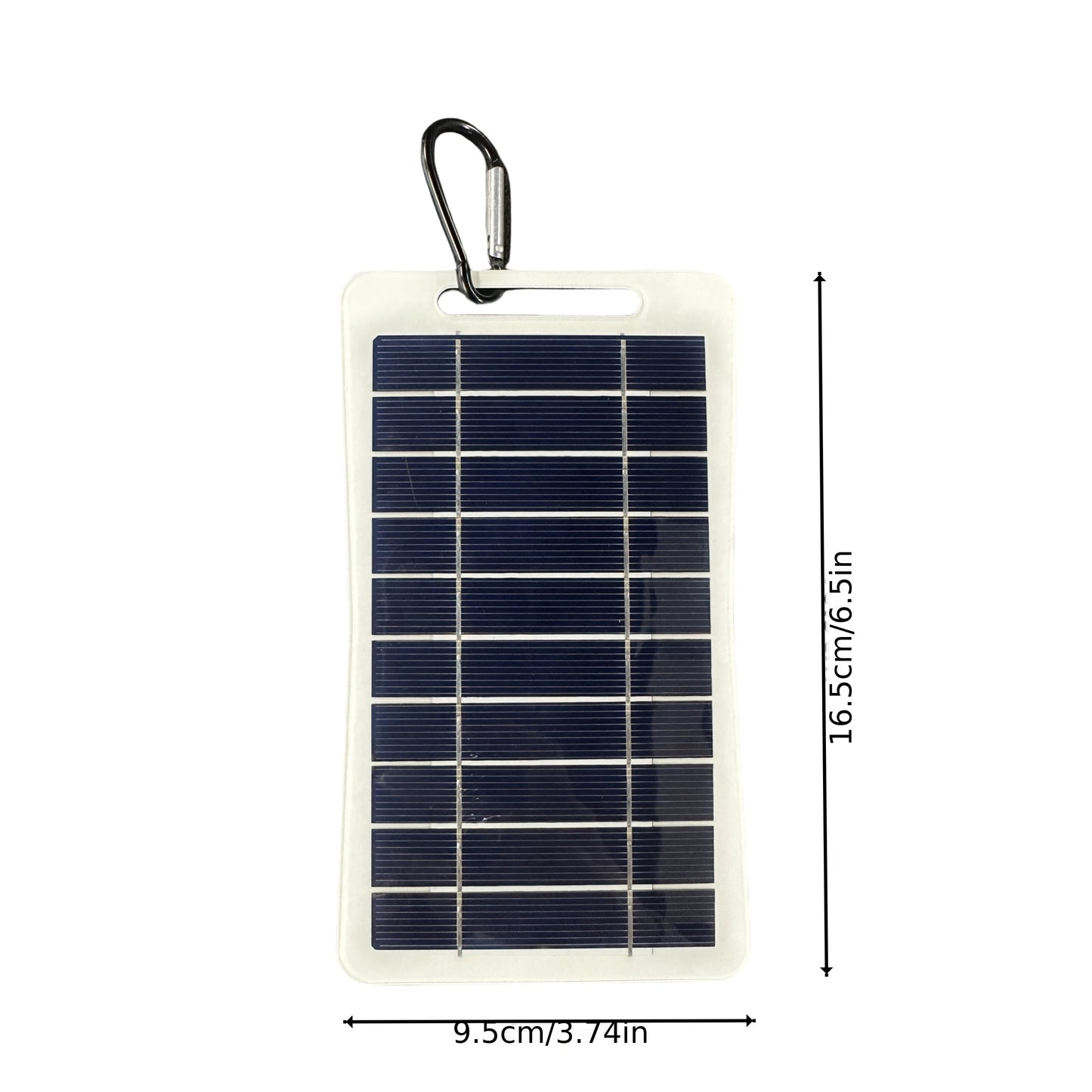 Compact 2W Solar Charger with USB for Phones & Power Banks - Ideal for Camping, Hiking, and Emergencies