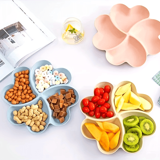 Modern colorful plastic fruit plate for home living room or party use, unbreakable and versatile.