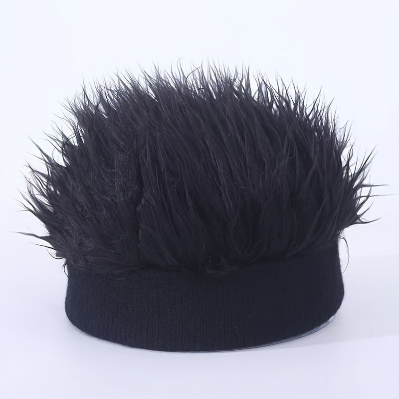 Choose from four stylish options with our trendy fine cool headband wig. This adjustable beanie wig hat offers a slicked back or fluffy style, perfect for men at casual parties, school events, or cosplay photo shoots.