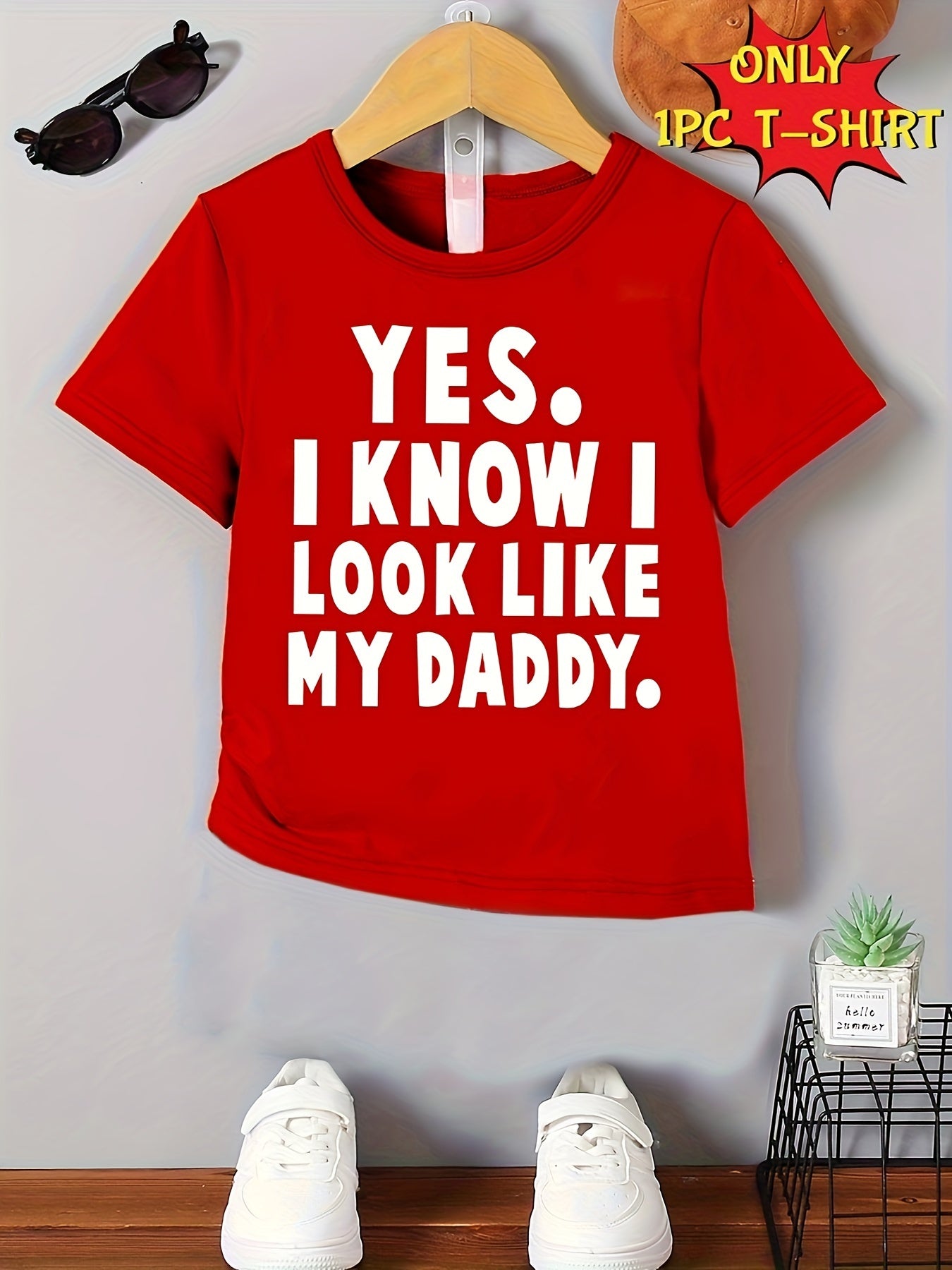 Casual summer tops for boys with "Yes I know I look like..." print. Great Father's Day gift.