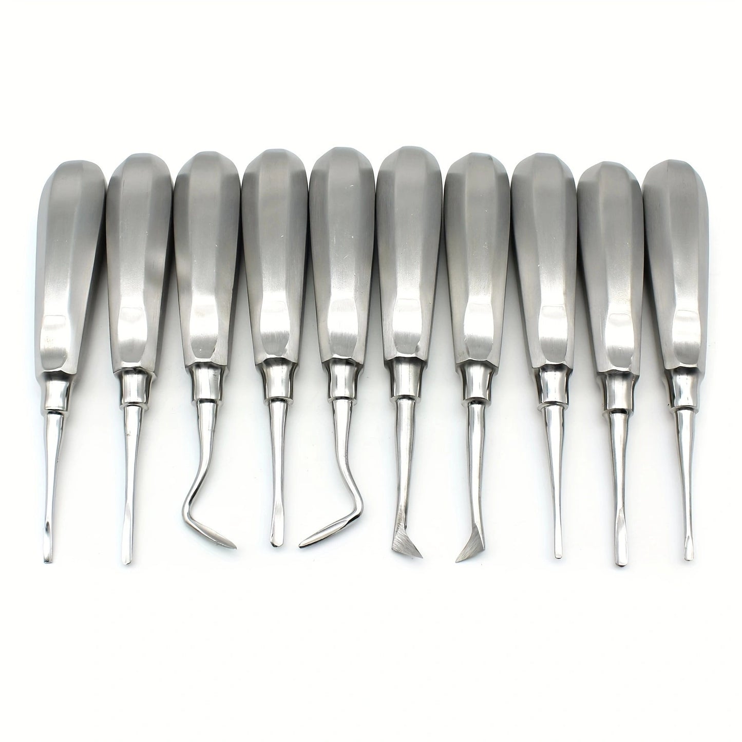 Tooth Extraction Set with 10pcs including Root Tip and Nail Stabilizers.