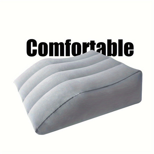 Elevate your legs with the Inflatable Leg Elevation Pillow to improve circulation and reduce swelling. This pillow is stain-resistant, with a medium soft firmness and non-textile cover. Ideal for post-surgery recovery, knee, and back pain relief. Spot