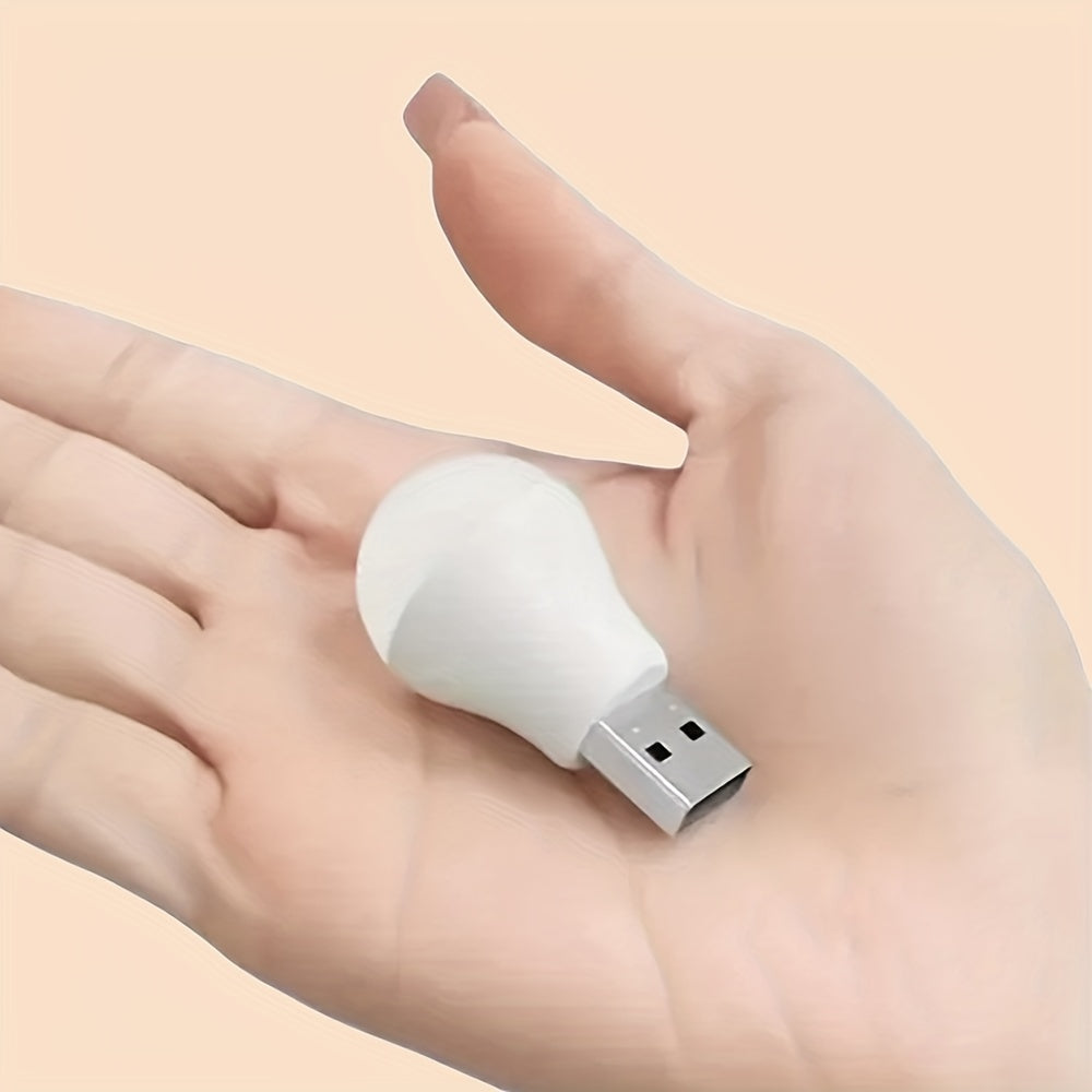 Protective eye mini USB night light available in sets of 2, 3, 5, or 10. Portable bulb design in white or warm light, ideal for reading and compatible with laptops and mobile power supplies.