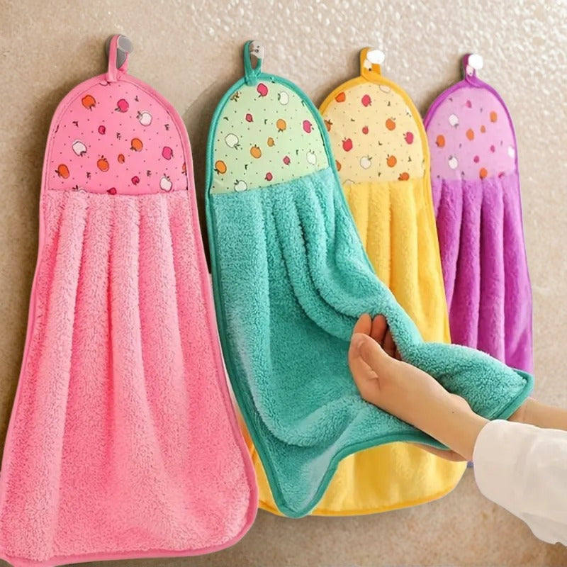 5/10/20 Pack of Coral Fleece Kitchen Hand Towels, Super Soft and Absorbent, Non-Shedding, Modern Patchwork Style, Woven Polyester 100%, 57gsm, Ideal for Home and Hotel Cleaning Supplies.