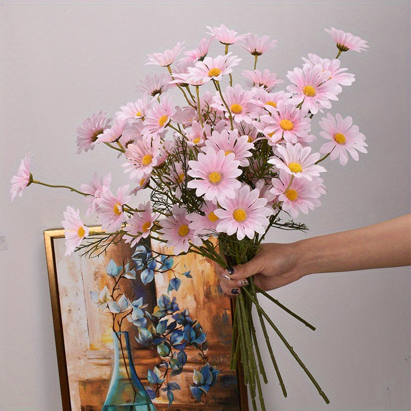 Bulk purchase of artificial daisy bouquets for home decor, weddings, and parties!