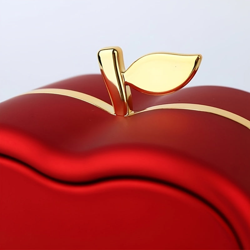 Stunning Double Heart Pendant Necklace in an Exquisite Red Apple Gift Box, Crafted with Silver Plated Copper and Synthetic Zirconia, a Versatile Piece of Jewelry Perfect for Any Occasion. Great for Gifting during Christmas, Valentine's Day, Mother's Day