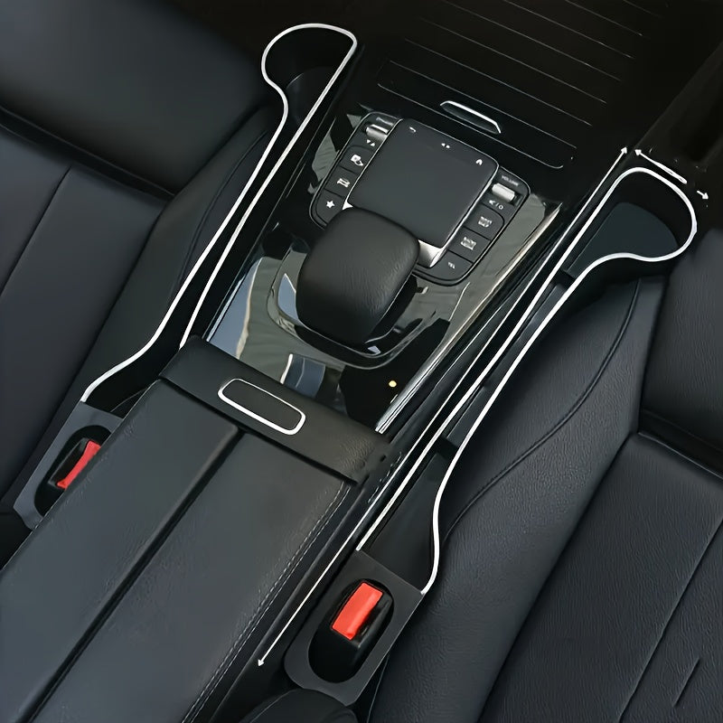 Car front and rear seat gap cup holder set for organizing and storing car accessories to maintain a clean interior.