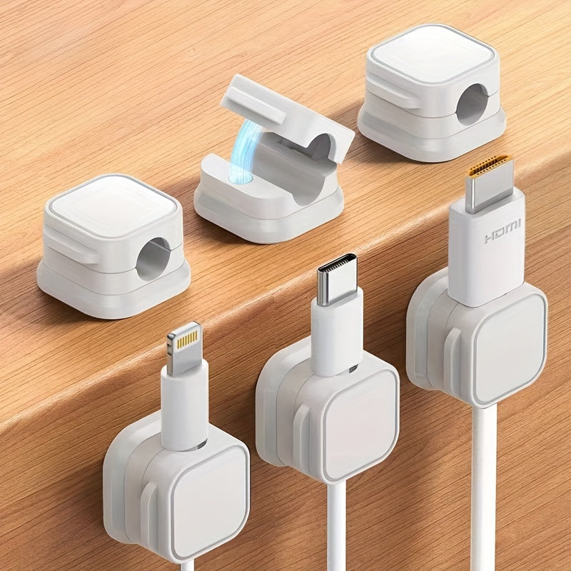 Cool Magnetic Data Cable Storage Organizer and Charging Cable Holder - Creating a tidy desktop with 1/3/6pcs.