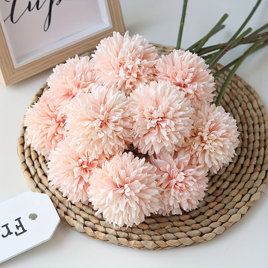 20pcs White Artificial Chrysanthemum Bouquet - All-Season Polyester Flowers for Home Decor, Weddings & Parties - Ideal for Centerpieces & DIY Decor