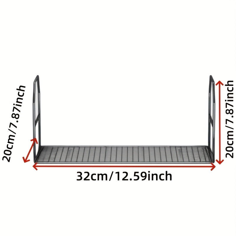 Modern Metal Foldable Storage Rack for Kitchen & Bedroom Organization - Convenient Hanging Shelf for Small Items - No Electricity Required