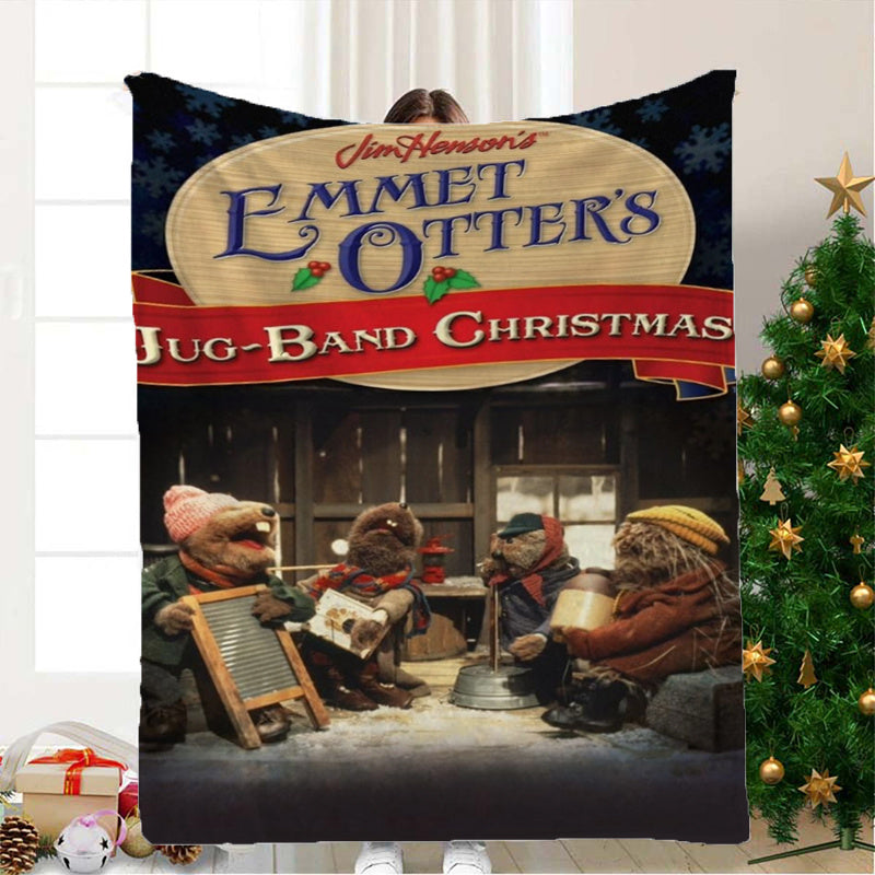 Soft and cozy Jim Henson's Muppet Bug Band Christmas flannel fleece blanket, perfect for all seasons. This multifunctional nap throw is great for home, office, car, and camping. Featuring a digital print anime theme, this blanket is made of 250-300gsm