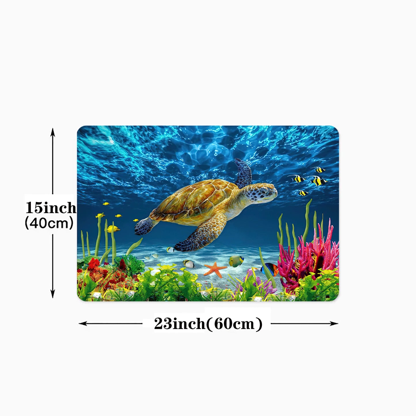 Soft Non-Slip Bath Rug featuring a Sea Turtle Pattern, Absorbent Carpet for Home Living Room Bathroom. Funny and Stylish Home Decor Accessory.