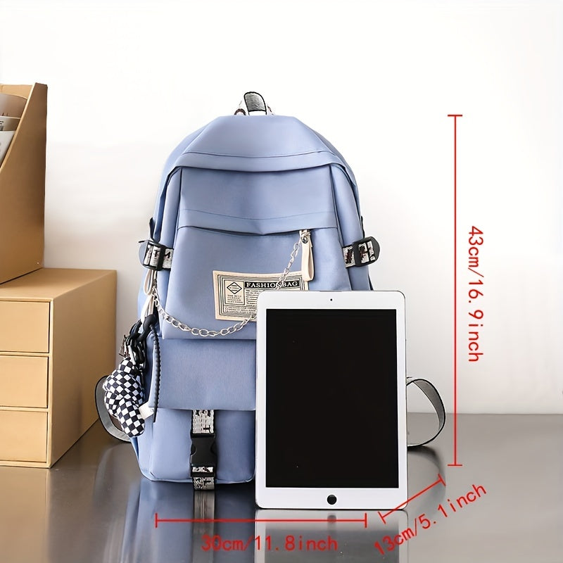 Large capacity school bag for both male and female students, with campus style design