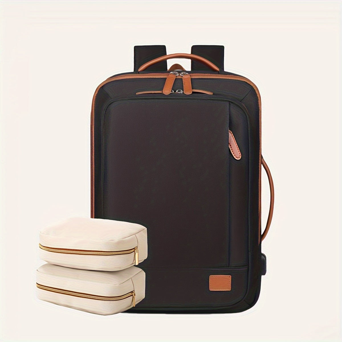 40L Carry On Travel Backpack with 3 Packing Cubes perfect for Weekender, College, and Office.