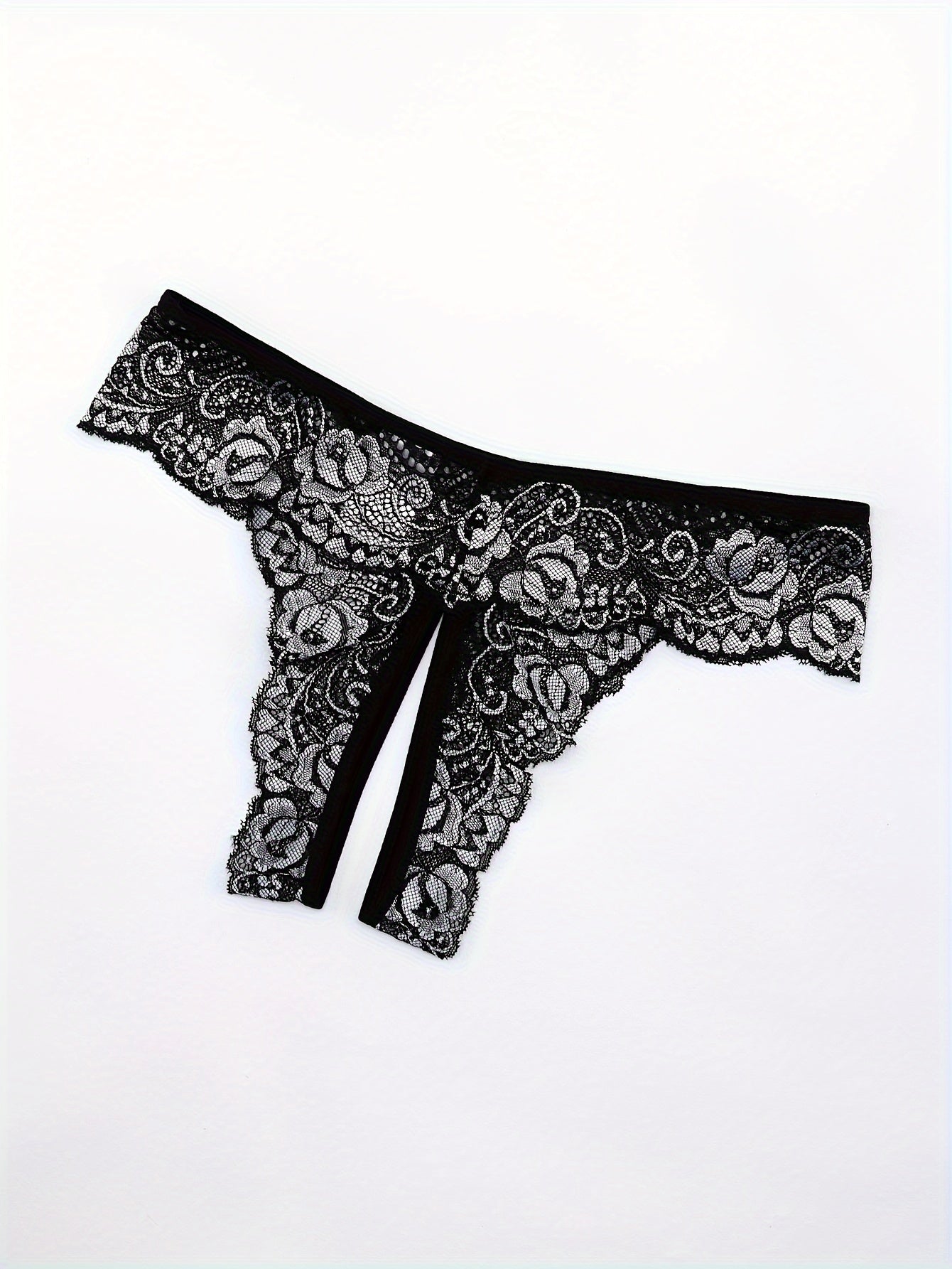 3 lace color block bikini panties for women made from a blend of polyamide and elastane. Features mid-rise fit, hollow details, knit fabric, and light support.