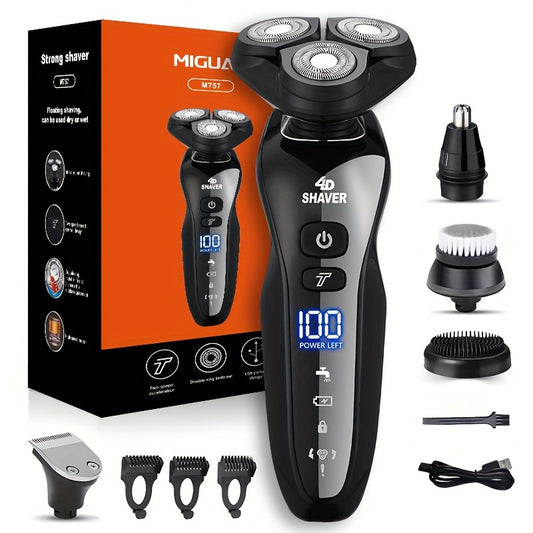 3D Electric Razor for Men - Rechargeable, Wet/Dry Shaver with USB Charging, Ideal Father's Day Gift