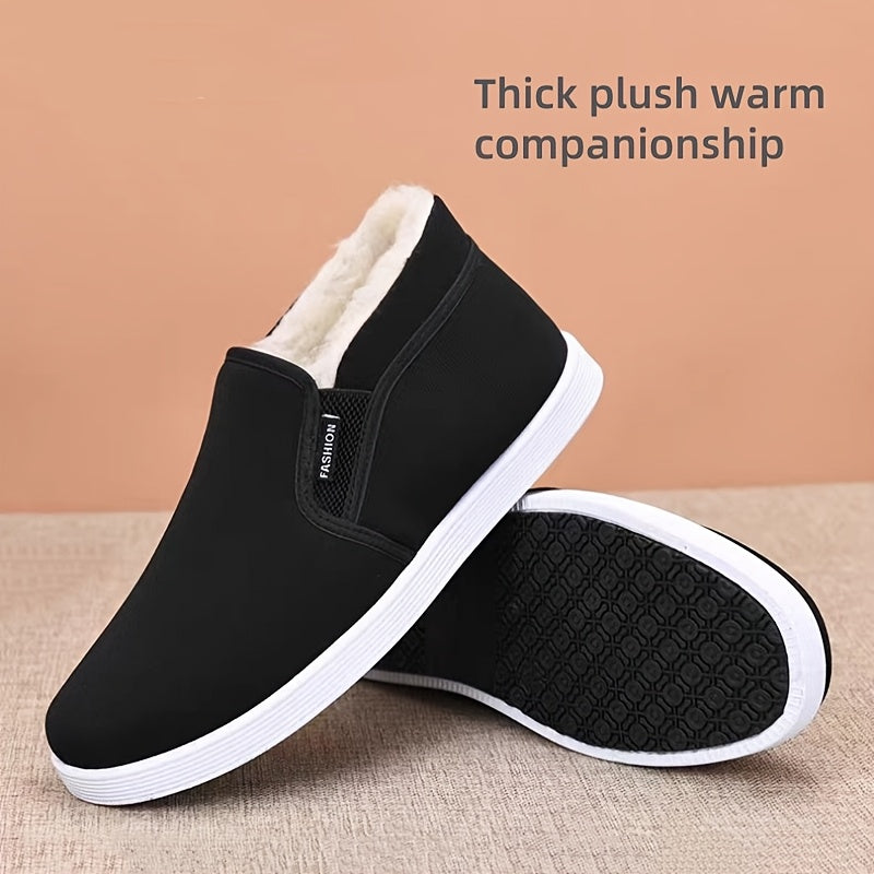 New 2025 plush high-top shoes for men and women with anti-slip design. Suitable for outdoor and daily wear, easy to wear.