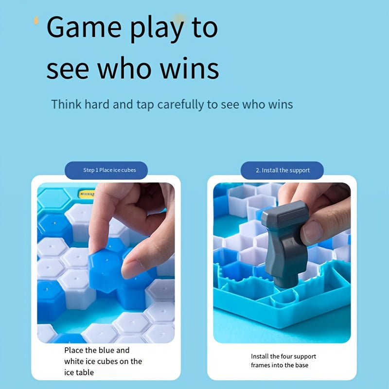 Penguin Ice Breaker Board Game - Interactive family fun strategy tabletop game for multiplayer competition, promoting educational thinking skill development.