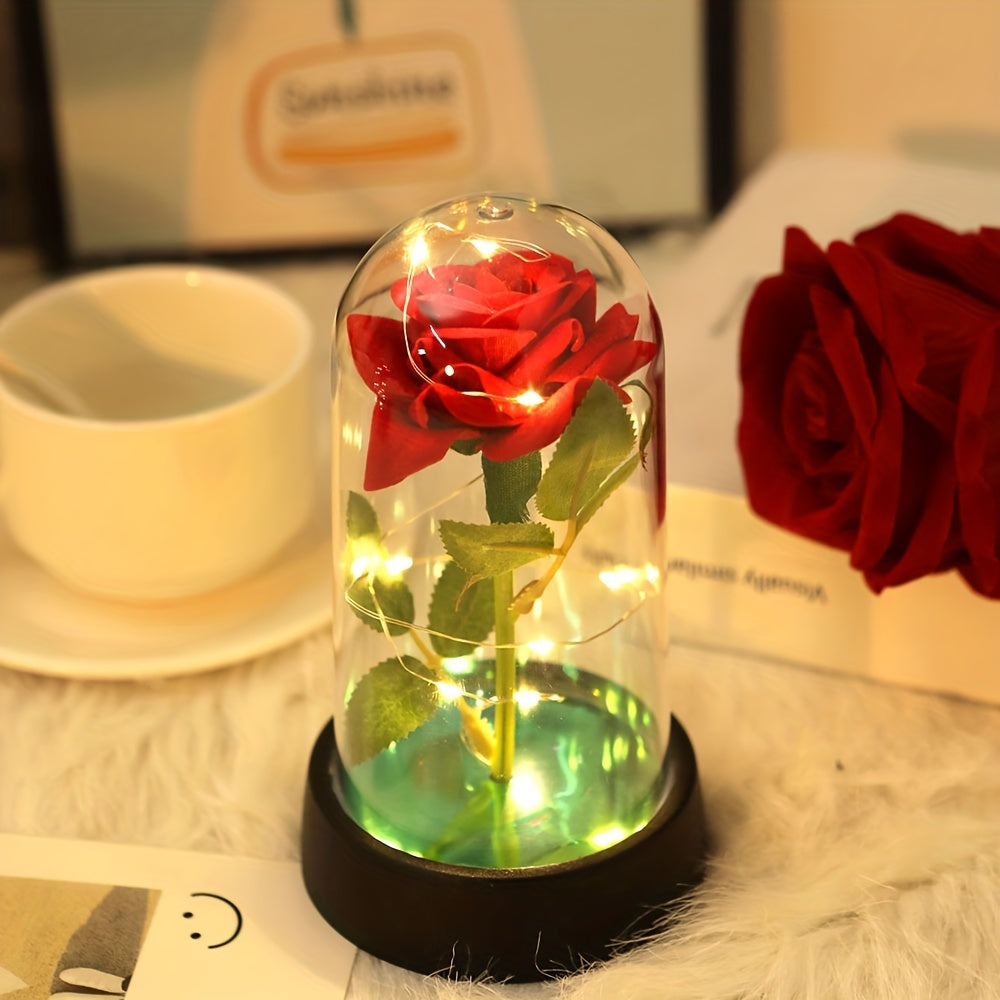 Create a lovely LED rose night light, ideal for romantic decor and gifts on special occasions like Valentine's Day or Mother's Day. Great for desktops, flower decorations, or as a