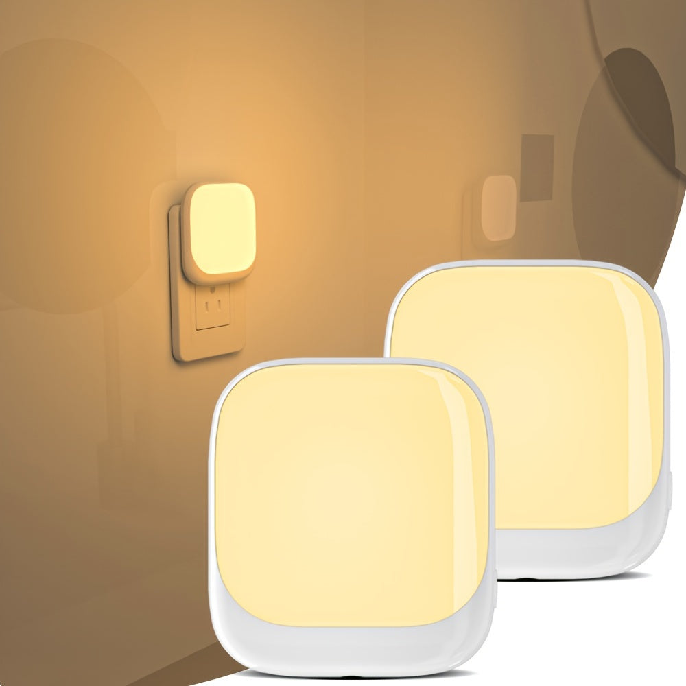 Energy Class A Plug-In Night Light with Dusk to Dawn Sensor, Three-Level Brightness Adjustment for Bedroom, Hallway, Kitchen, Bathroom.