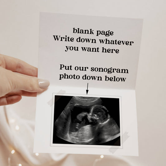 Greetings! We have exciting news to share - a little one is on the way. Our Pregnancy Announcement Card, complete with an envelope, is perfect for spreading the joy to family, husband, and grandparents. Please note that this announcement does not include