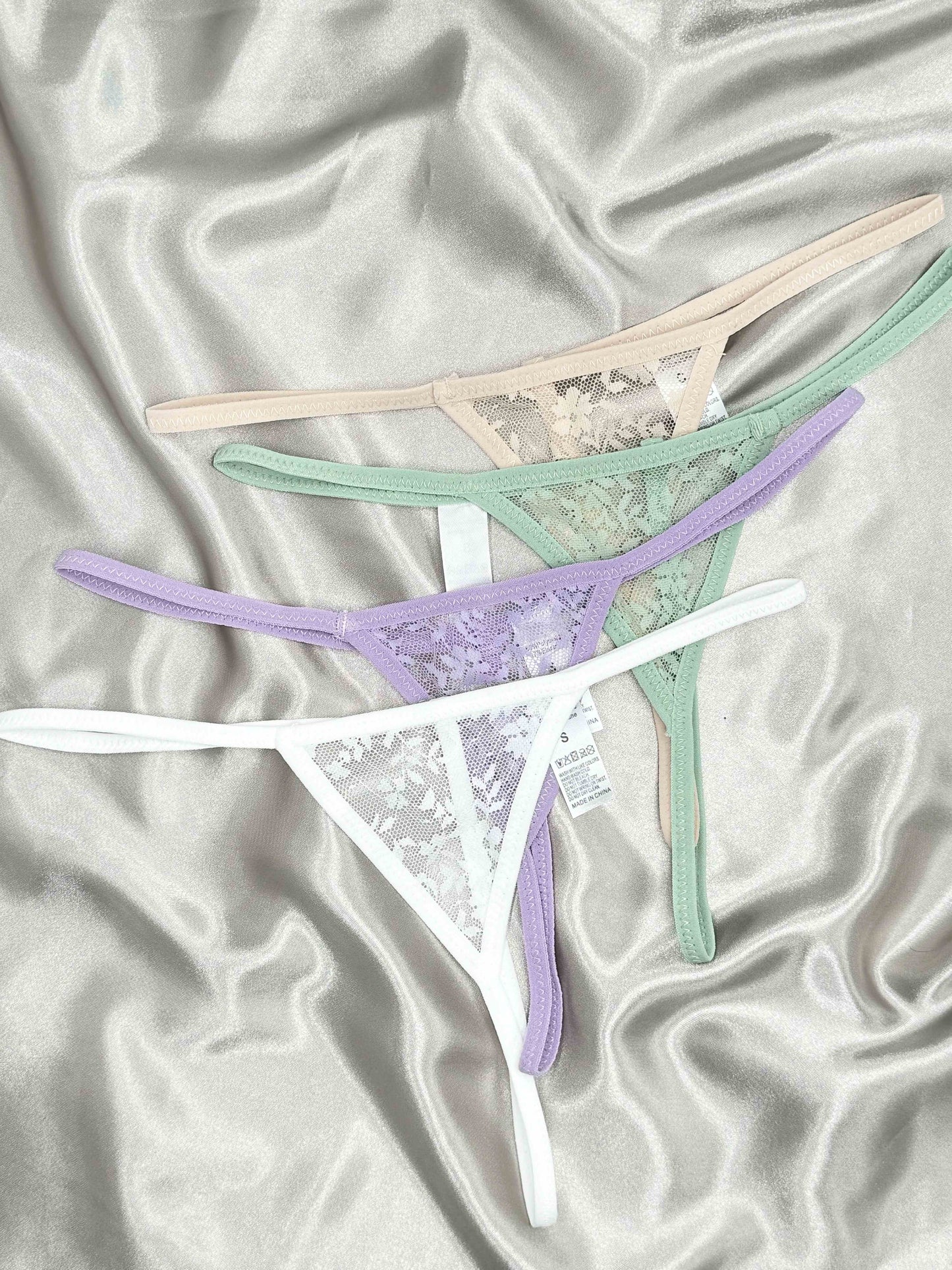 4 Women's Transparent Thongs