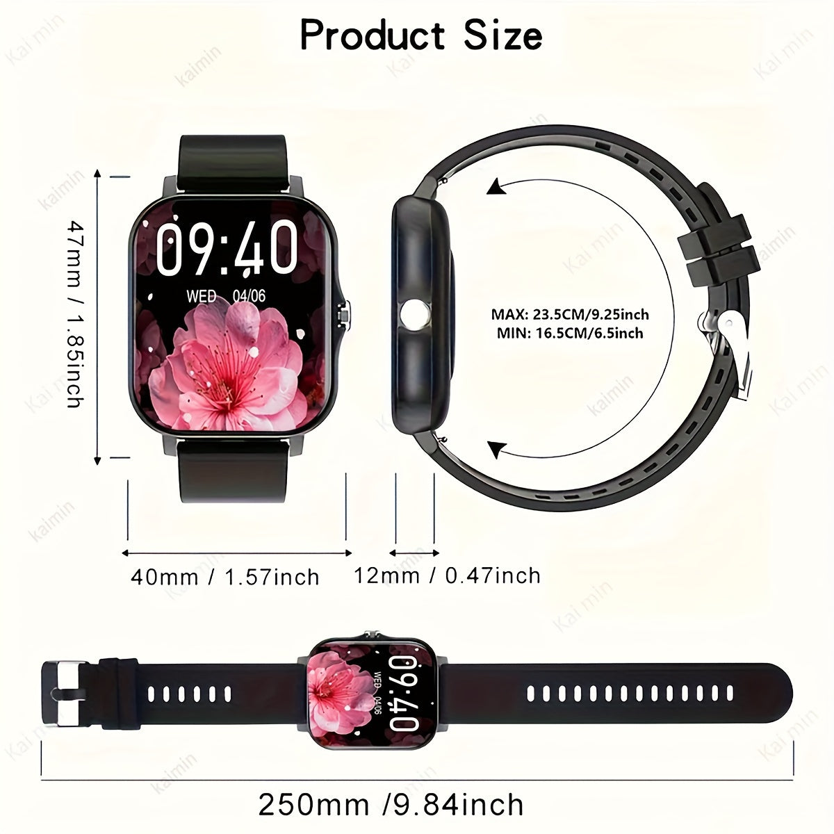 Introducing the newest 2024 sports smartwatch for men and women, featuring a high-definition 1.83-inch full-screen touch display. This multifunctional smartwatch allows you to dial and answer calls, as well as receive message reminders. Compatible with