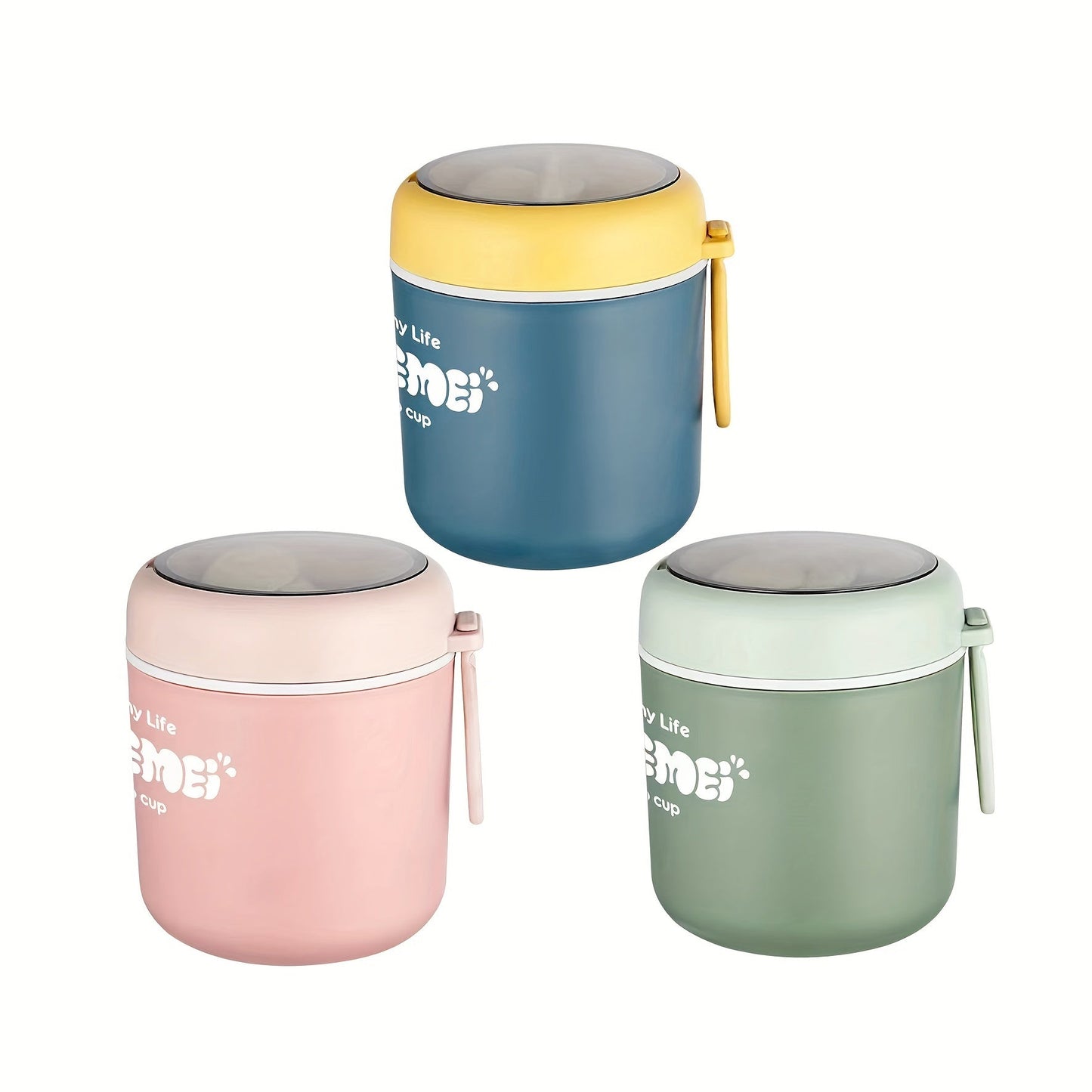 Keep your food hot or cold on the go with this insulated soup cup! Made of durable vacuum stainless steel, it has a large capacity perfect for adults and teens. Leakproof and with excellent heat and cold retention, this lunch box is ideal for school