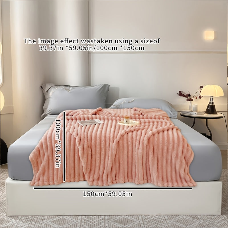 Luxurious Double-sided Blanket with Warmth and Comfort - Perfect for Napping, Office, Camping, and Sofa - Easy to Clean in the Washing Machine - Pillowcase and Pillow Not Provided