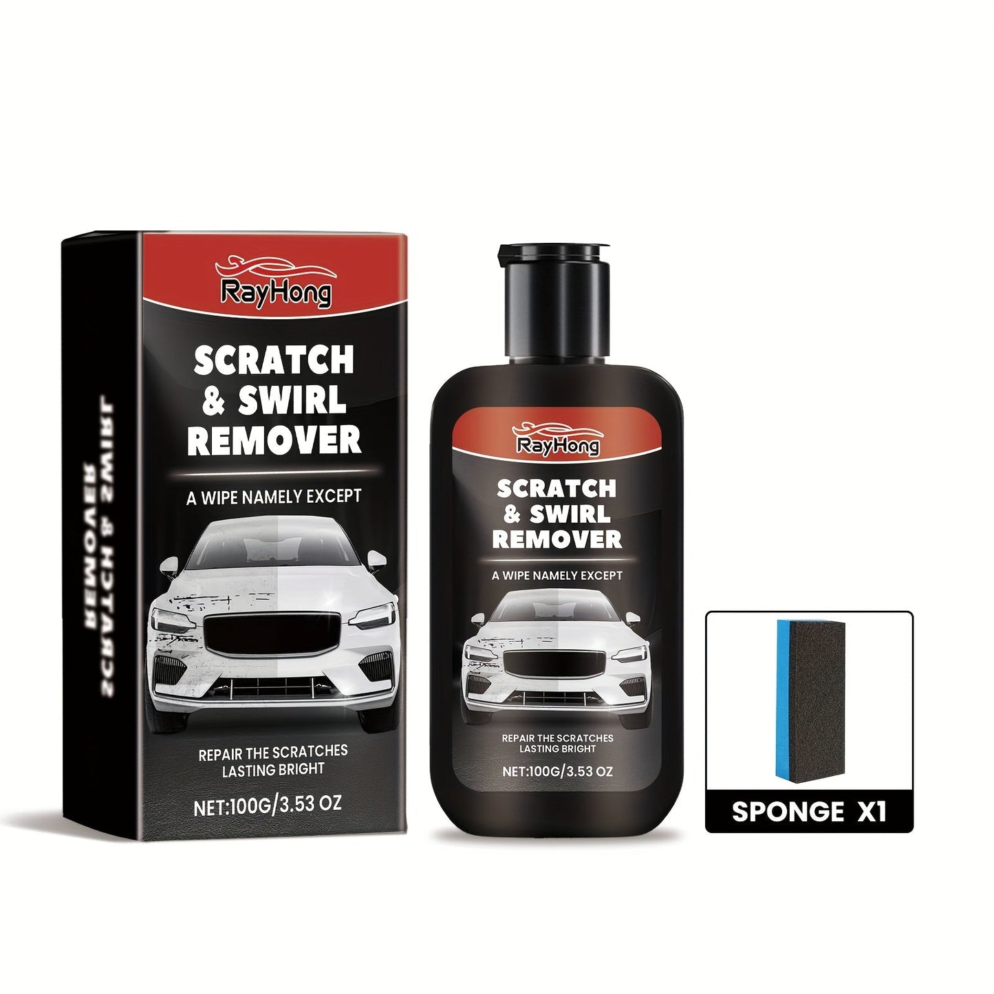 Get the Rayhong Car Scratch Repair Cream for a fast and effective solution to auto body scratches. This long-lasting formula provides protection and restores shine without harmful residues. Safe for metal surfaces, this cream contains sodium bicarbonate